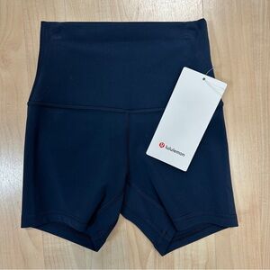 Lululemon navy align hr 4” short size 0 NWT